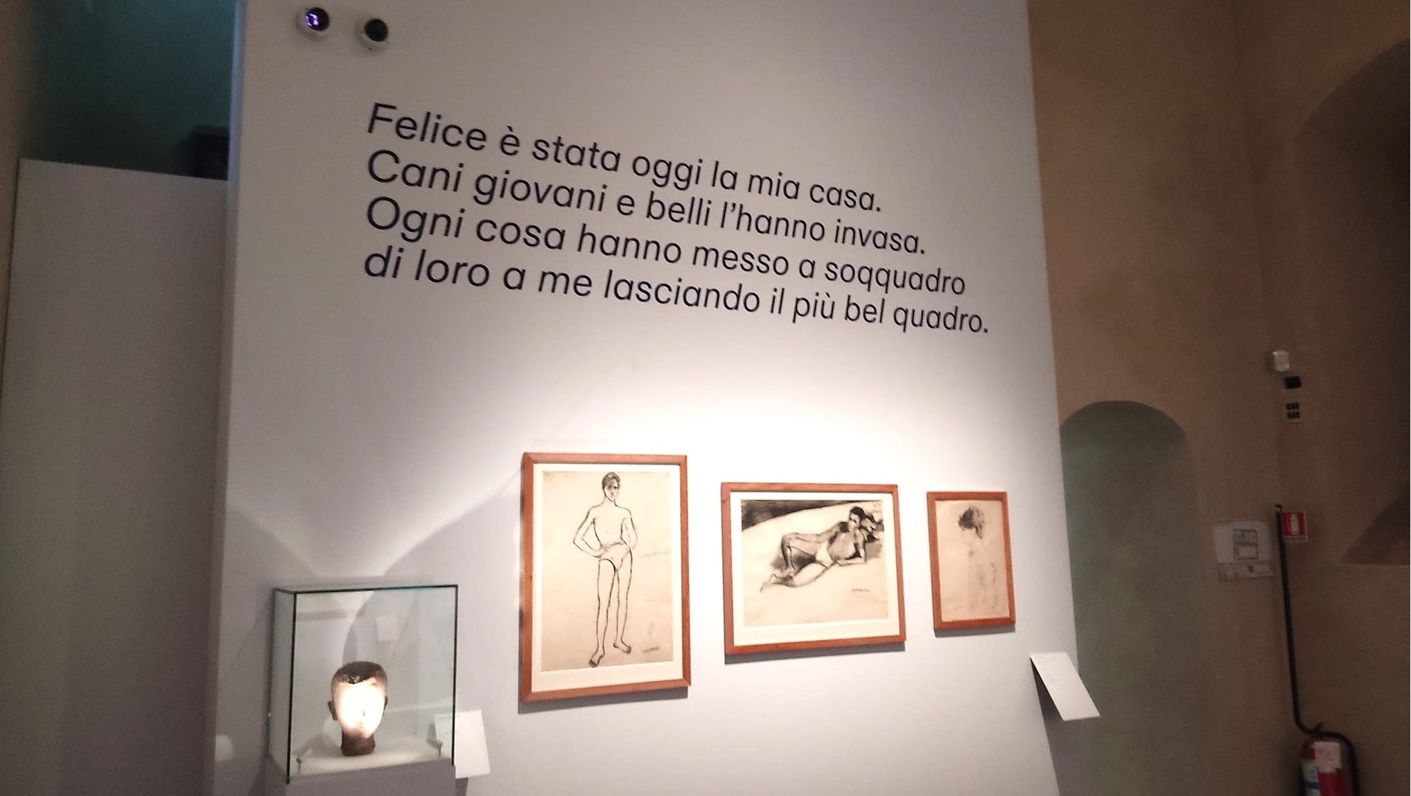 Uno scorcio della mostra sui quadri che hano avuto a che fare con Sandro Penna, presso la Galleria Nazionale delll'Umbria