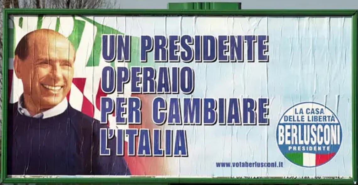 Manifesto elettorale di Berlusconi