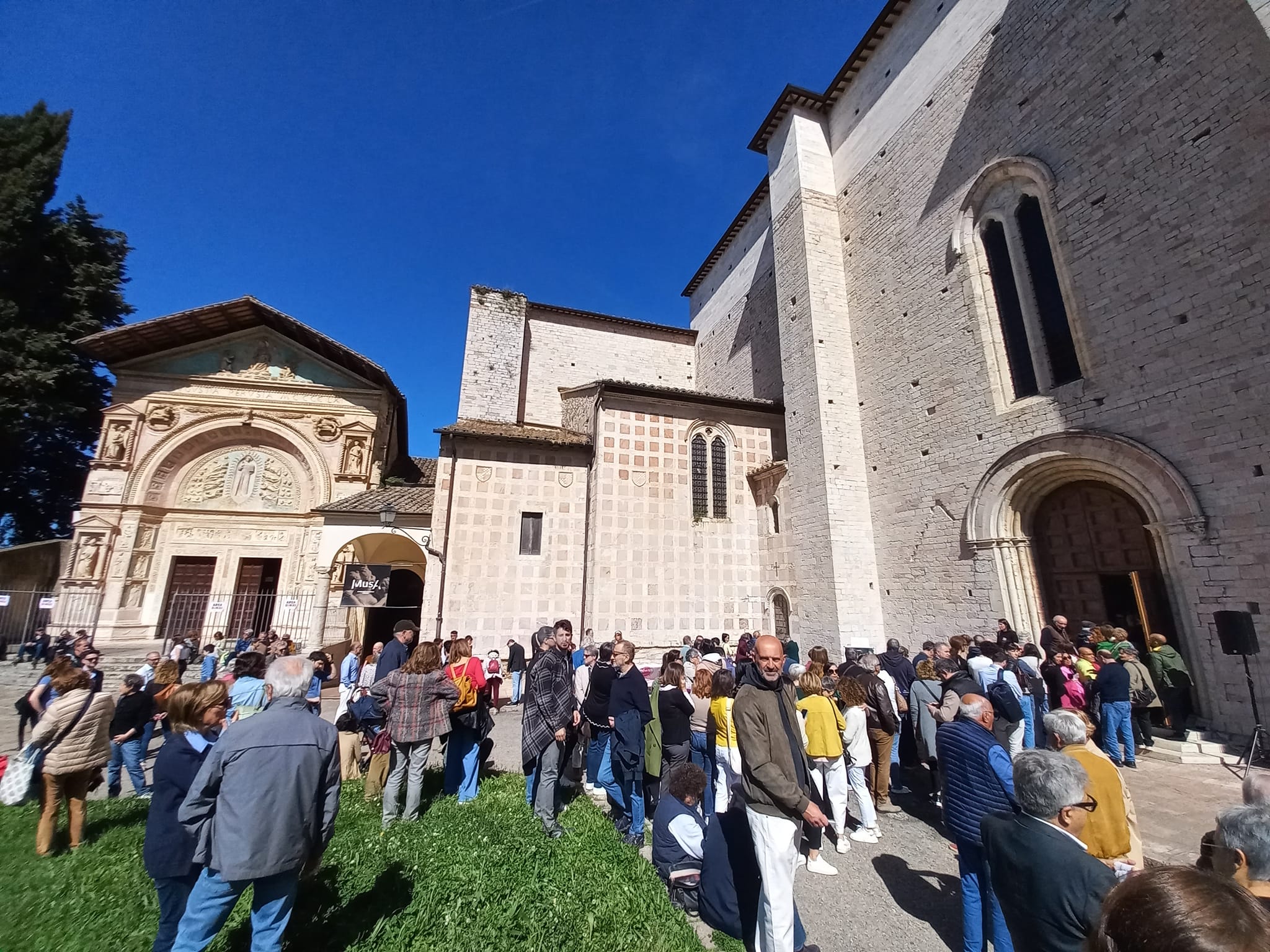 San Francesco al Prato, la mattina del 5 maggio 2024, giorno della presentazione del programma di Vittoria Ferdinandi