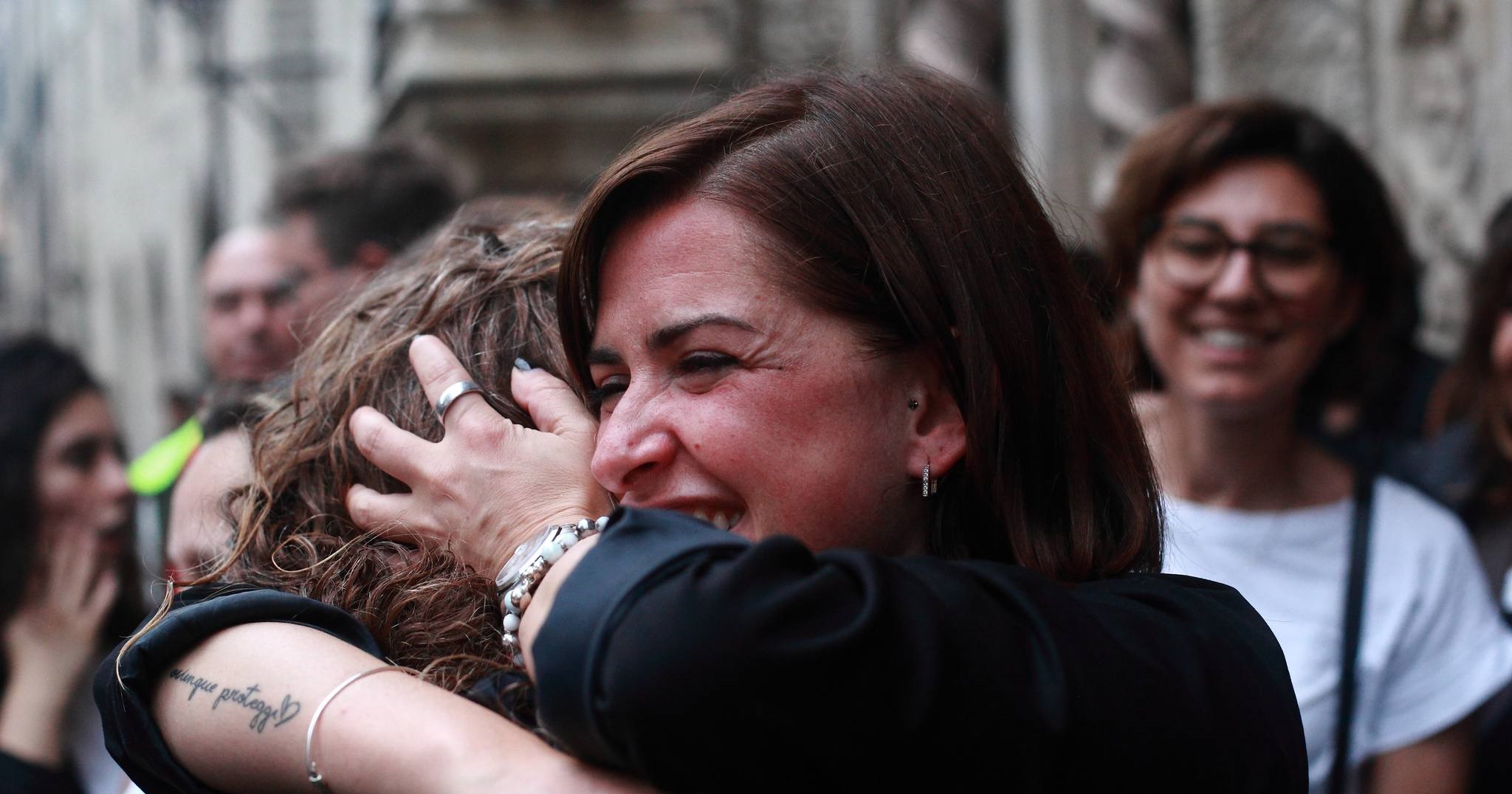 Vittoria Fedinandi appena dopo essere stata eletta sindaca di Perugia